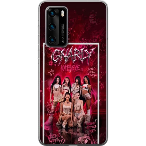 Kompatibelt Mobilskal till Huawei P40 KATSEYE rosa