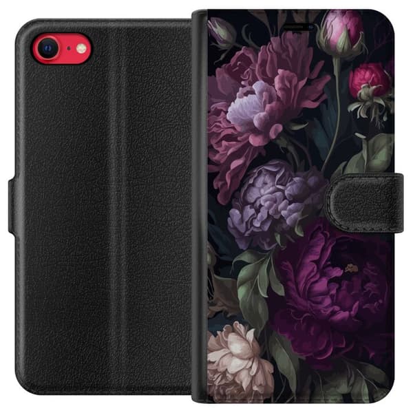 Kompatibel Tegnebogsetui til Apple iPhone SE (2022) Blomster