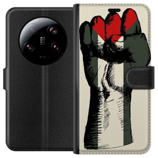 Xiaomi 13 Ultra Plånboksfodral Hand knuten i Palestinas färger – kraftfull symbol för frihetsrörelsen
