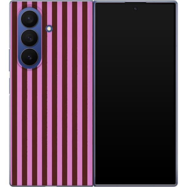 Kompatibelt Mobildeksel til Samsung Galaxy Z Fold7 Rosabrune striper rosa