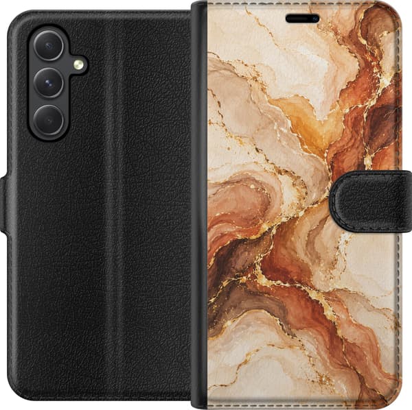 Kompatibelt Lommeboketui til Samsung Galaxy A35 Høstagat beige
