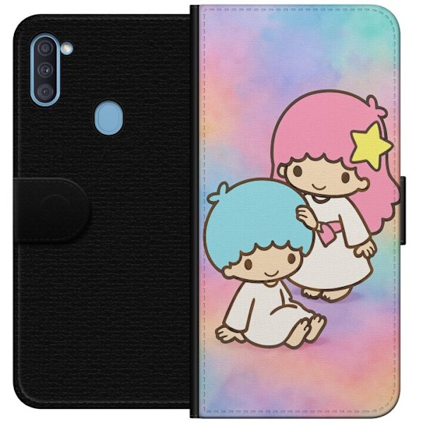 Samsung Galaxy A11 Lompakkokotelo Kawaii Sanrio Kiki Lola Little Twin Stars