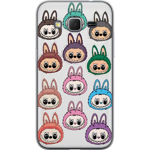 Samsung Galaxy Core Prime Läpinäkyvä kuori Labubu Macaron Monster - Söpö Keräilyfiguuri Tyylillä