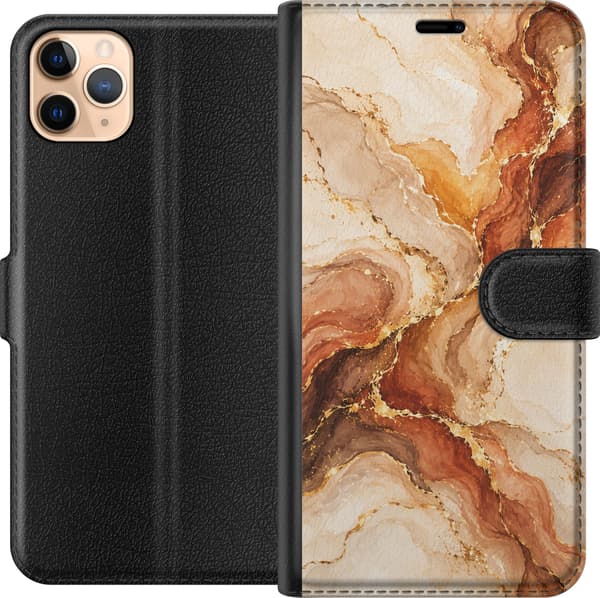 Kompatibelt Plånboksfodral till Apple iPhone 11 Pro Max Höstagat beige