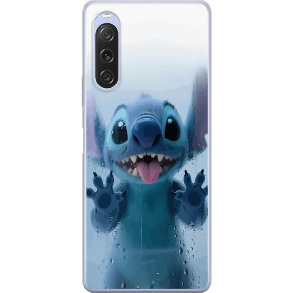 Sony Xperia 10 V Genomskinligt Skal Stitch Window View – Stitch vid ett fönster i söt stil