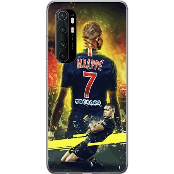 Xiaomi Mi Note 10 Lite Gennemsigtig cover Kylian Mbappé