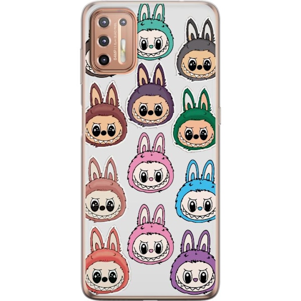 Motorola Moto G9 Plus Genomskinligt Skal Labubu Macaron Monste