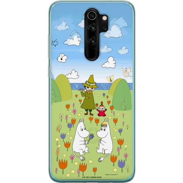 Kompatibelt Mobilskal till Xiaomi Redmi Note 8 Pro  Mumin i blomsteräng grön