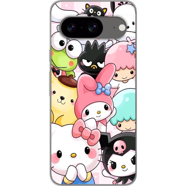 Google Pixel 8 Läpinäkyvä kuori Kawaii Sanrio Crew
