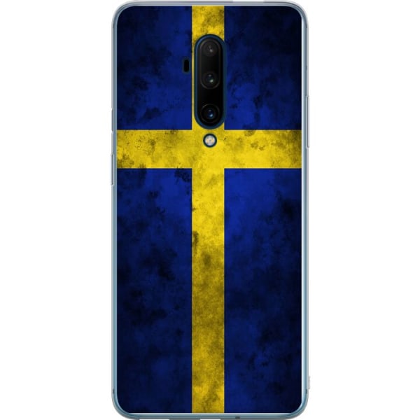 OnePlus 7T Pro Läpinäkyvä kuori Ruotsin Lippu
