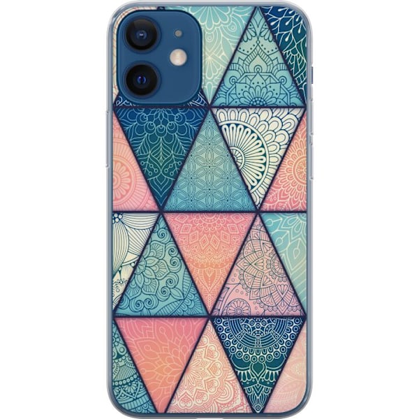 Apple iPhone 12  Läpinäkyvä kuori Mandala Kolmiot