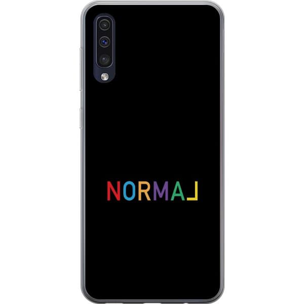 Kompatibelt Mobildeksel til Samsung Galaxy A50 Färgglad Normal text svart