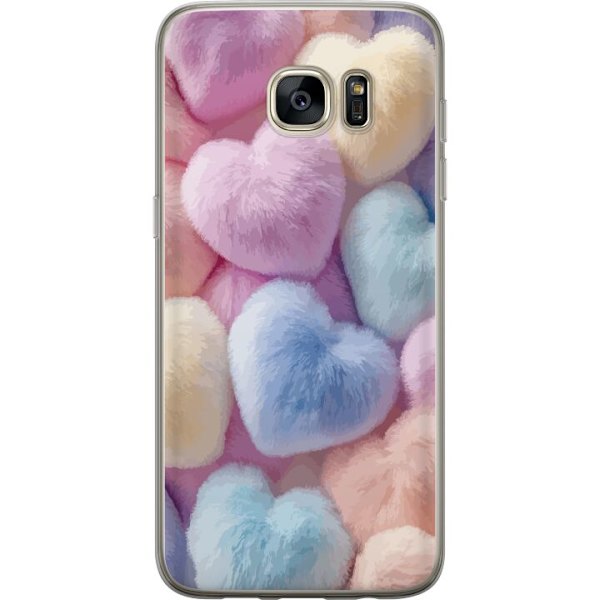 Samsung Galaxy S7 edge Genomskinligt Skal Hjärtan Kärlek Grafisk Design Romantiskt Motiv Populärt Symbol Grafiskt Mönster Dekoration