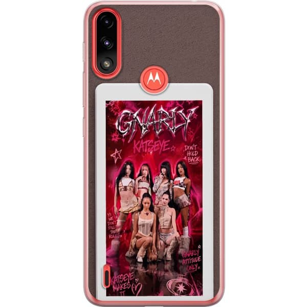 Kompatibelt Mobildeksel til Motorola Moto E7 Power KATSEYE rosa