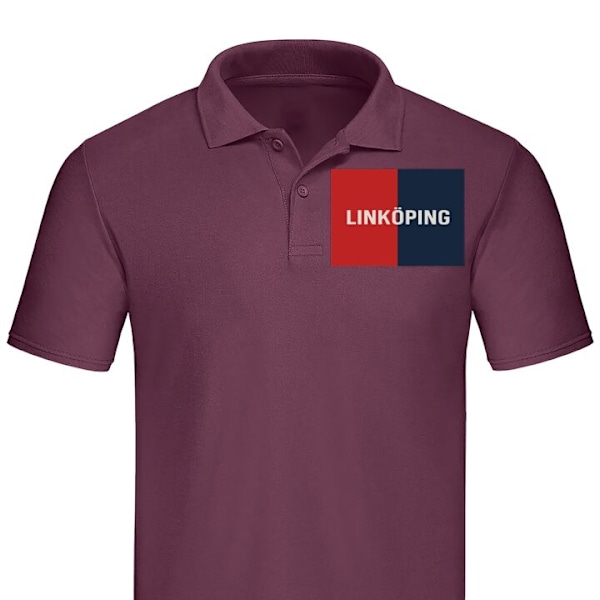 Poloshirt til Voksen | Elegant Poloshirt Linköping – Ishock Bordeaux X-Large