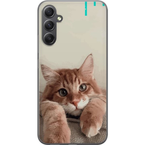 Samsung Galaxy A05s Gjennomsiktig deksel Katt