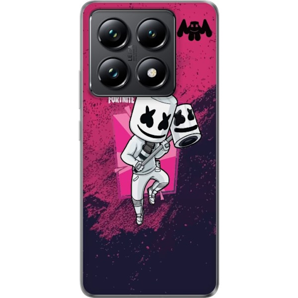 Xiaomi 14T Läpinäkyvä kuori Marshmello Fortnite Skin Emote Gaming DJ Hahmo Suosittu Aihe Lapsi Nuori Trendi
