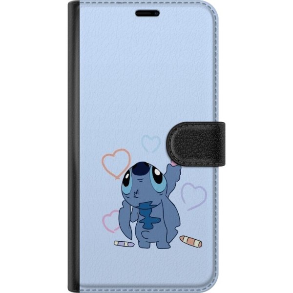 Xiaomi Redmi Note 9 Lompakkokotelo Stitch Sydämet