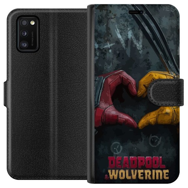 Samsung Galaxy A41 Lompakkokotelo Wolverine Deadpool