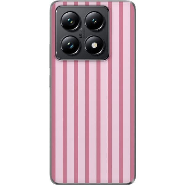 Kompatibelt Mobilskal till Xiaomi 14T Rosa ränder rosa