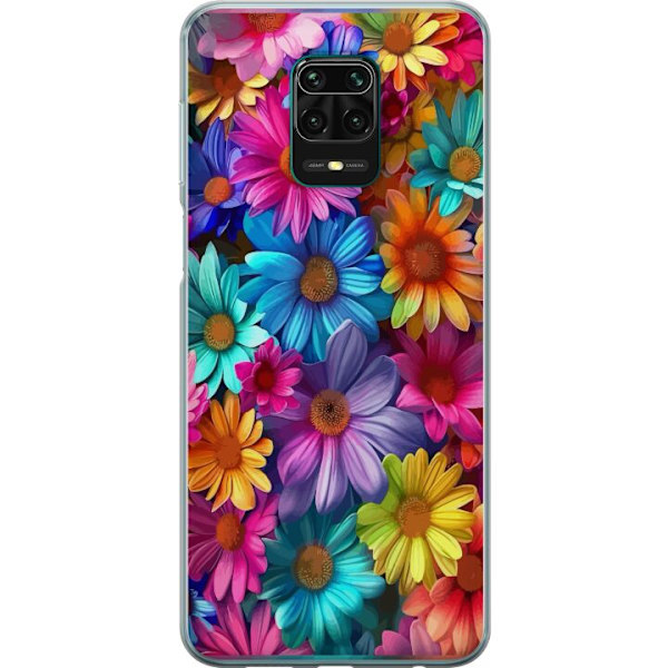 Xiaomi Redmi Note 9 Pro Genomskinligt Skal Gerbera Blommor Färgglad Dekor Blommotiv Populärt Heminredning Färg Rik Väggkonst Design