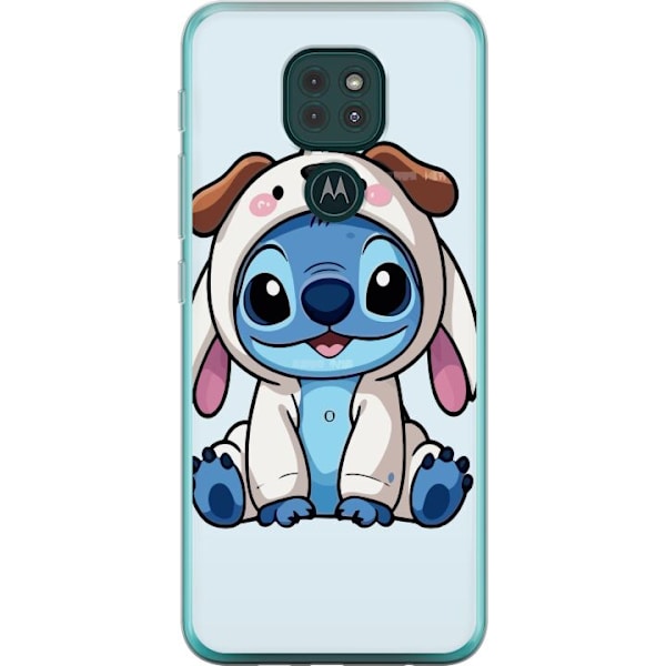 Motorola Moto G9 Play Gennemsigtig cover Stitch Hundekostume Lilo & Stitch Disney Sjovt Design Blå Udlænding Tegneseriekarakter Populær Børne Disn