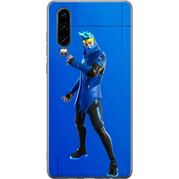 Huawei P30 Gjennomsiktig deksel Fortnite - Ninja Blue