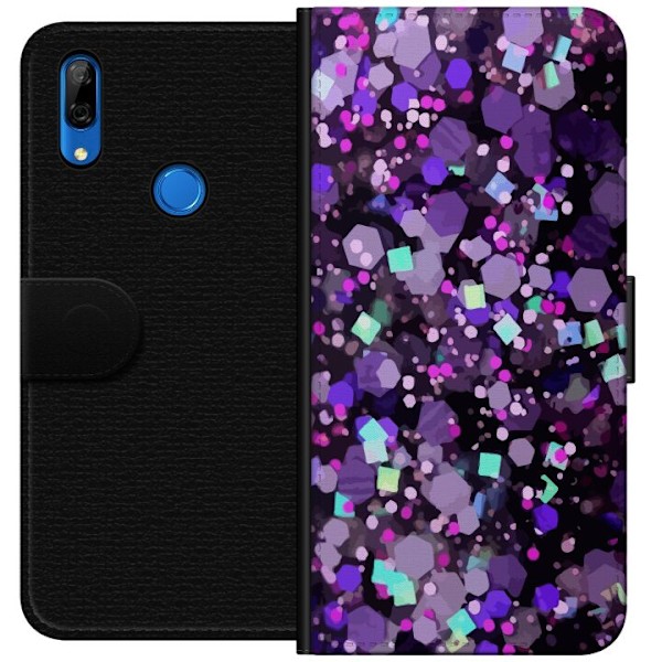 Huawei P Smart Z Lommeboketui Lilla Glitter