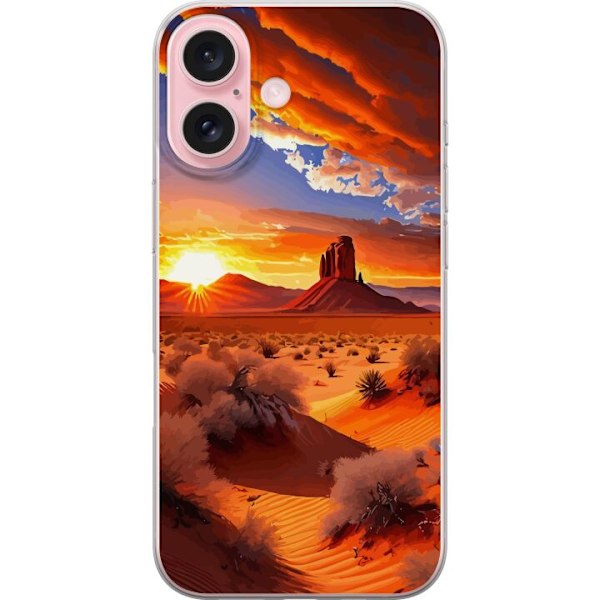 Apple iPhone 16 Gennemsigtig cover Solnedgang