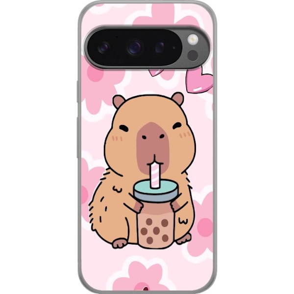 Google Pixel 9 Pro XL Läpinäkyvä kuori Kawaii Capybara Syd