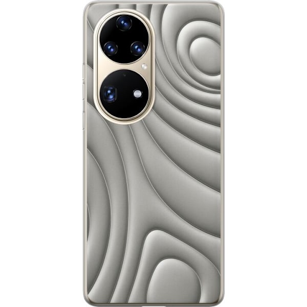 Huawei P50 Pro Läpinäkyvä kuori Hopea-aallot