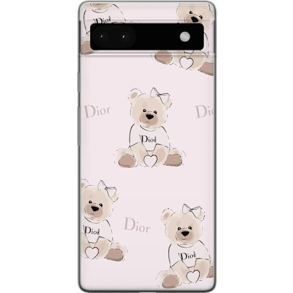 Google Pixel 6a Läpinäkyvä kuori Teddy Dior Vibes - ylellin