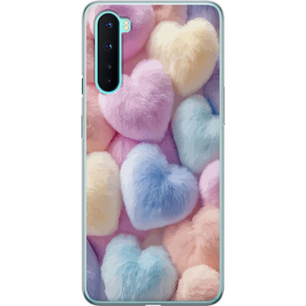 OnePlus Nord Genomskinligt Skal Hjärtan Kärlek Grafisk Design Romantiskt Motiv Populärt Symbol Grafiskt Mönster Dekoration