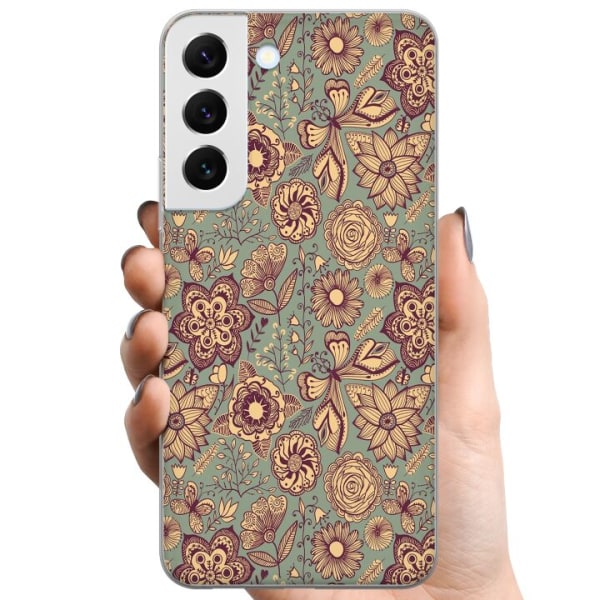 Samsung Galaxy S22+ 5G TPU Mobilcover Vintage Blomster
