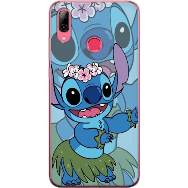 Huawei Y7 (2019) Gjennomsiktig deksel Stitch under stjernene -