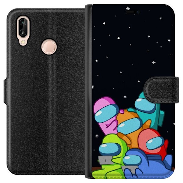 Huawei P20 lite Tegnebogsetui Mellem os farver