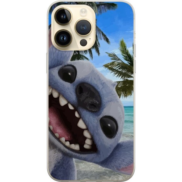 Apple iPhone 14 Pro Max Läpinäkyvä kuori Stitch-matkapuhelinkotelo, jossa on suloiset ystävyysmaalaukset.
