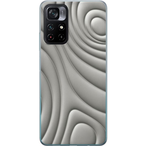 Xiaomi Poco M4 Pro 5G Gennemsigtig cover Sølvbølger