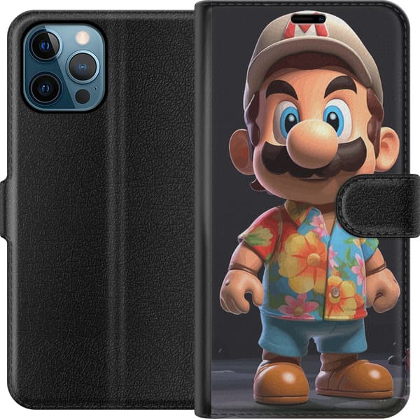 Kompatibel Tegnebogsetui til Apple iPhone 12 Pro Max Super Mario