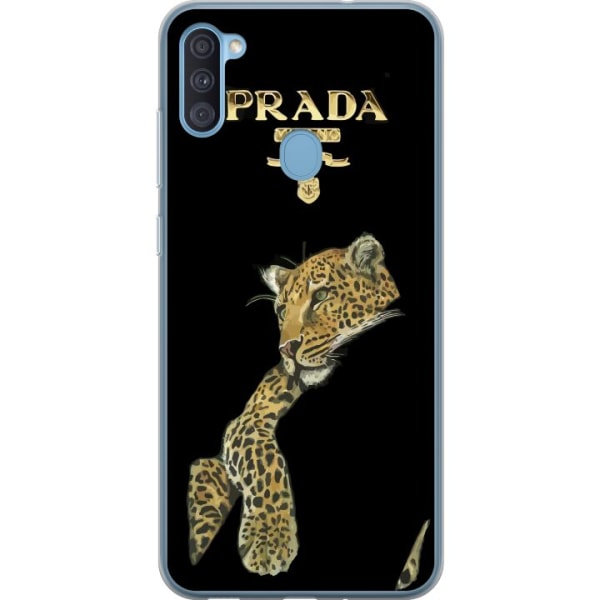 Samsung Galaxy A11 Gennemsigtig cover Prada Leopard