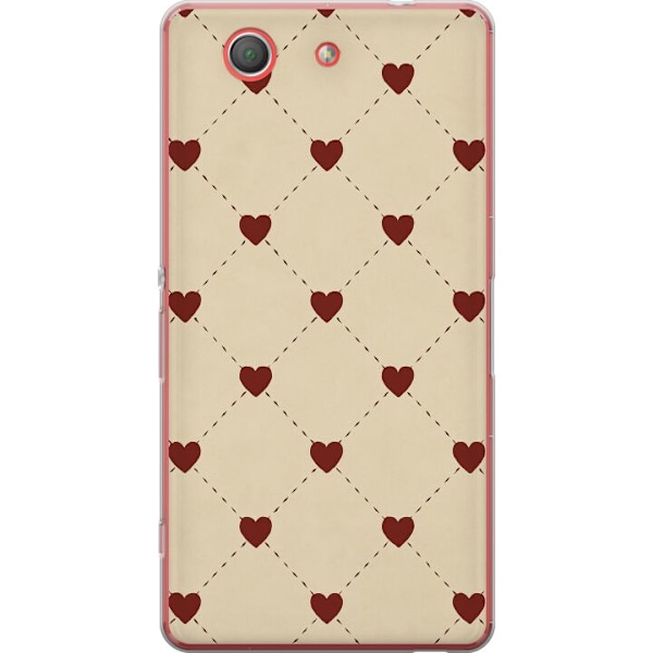 Sony Xperia Z3 Compact Gennemsigtig cover Hjertegitter