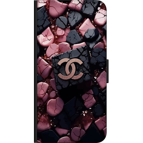 OnePlus 7T Pro Lommeboketui Chanel Svart og Rosa