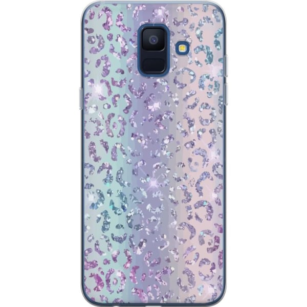 Samsung Galaxy A6 (2018) Gennemsigtig cover Glitter Leopard