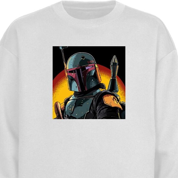 Sweatshirt för Vuxen | Klassisk Collegetröja The Mandalorian vit XXL