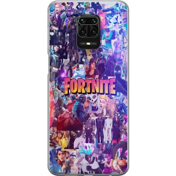 Xiaomi Redmi Note 9S Läpinäkyvä kuori Fortnite