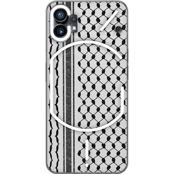 Nothing Phone (1) Läpinäkyvä kuori Palestiinalainen kuvio - perinteiseen tyyliin inspiroima keffiyeh-kangas