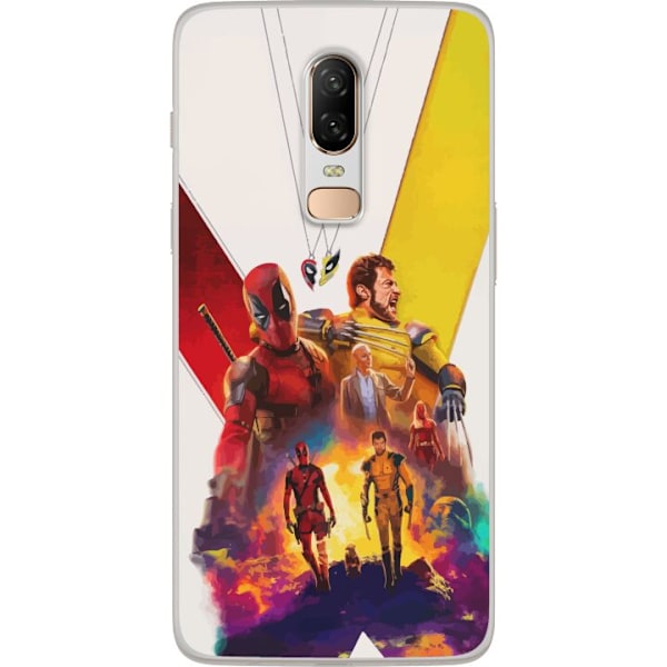 OnePlus 6 Läpinäkyvä kuori Wolverine Deadpool