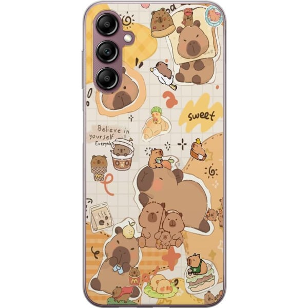 Samsung Galaxy A14 5G Genomskinligt Skal Kawaii capybara mobilskal med gulliga djurmotiv