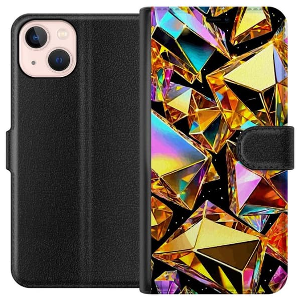 Kompatibel Tegnebogsetui til Apple iPhone 13 mini 3D Guld