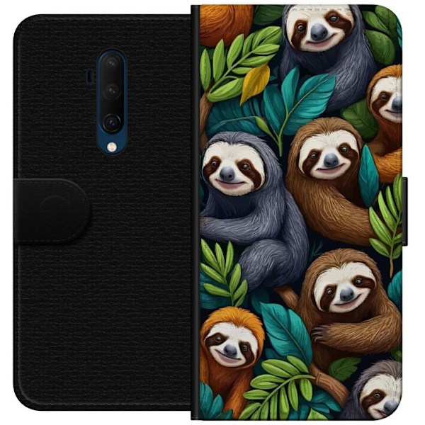 OnePlus 7T Pro Plånboksfodral Sengångarstil – avslappnat motiv med söt sengångare